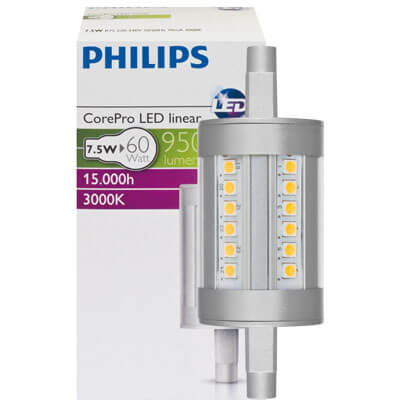 LED-Stablampe, CorePro LEDlinear, R7s/7,5W, 950 lm, 3000K