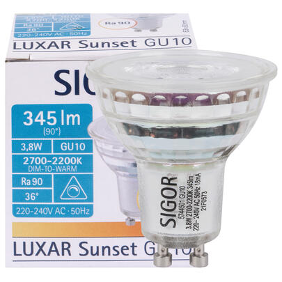 Reflektorlampe, PAR16, LUXAR SUNSET, GU10, 2700 bis 2200K