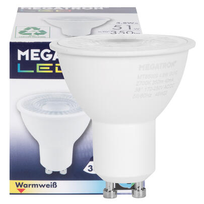 LED-Reflektorlampe, PAR16, GU10/4,8W (42W), 350 lm, 2700K, AC/DC Notlicht tauglich