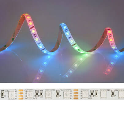 LED-Flexstreifen, RGB, 5050-SMD-LEDs/12V/72W, L 5 m, 300 LEDs, ~14,4W/m, ~390 lm/m