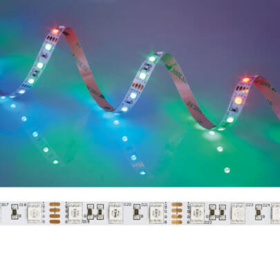 LED-Flexstreifen, RGB, 5050-SMD-LEDs/12V/72W, L 5 m, 300 RGB-LEDs, 14,4W/m, ~400 lm/m