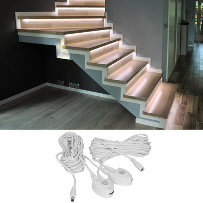 Bewegungsmelder fr  LED-Flexstreifenset fr Treppen