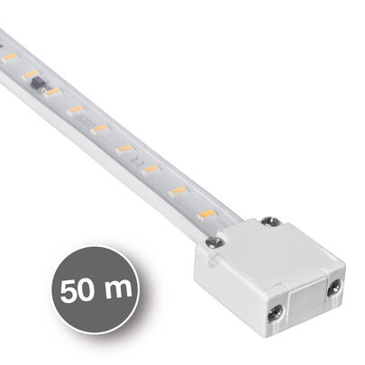 LED-Flexstreifen 230V, Rollenware, L 50 m, 72 LEDs/m, ~14W/m, ~1.250 lm/m, 2700K