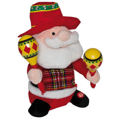 Weihnachtsmann mit  Rumbarasseln
