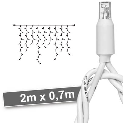 LED-Vorhang,  100 LED/7W, 2700K, L 2 m, wei