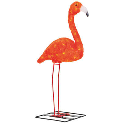 LED-Gartendekofigur  FLAMINGO, 48 LEDs