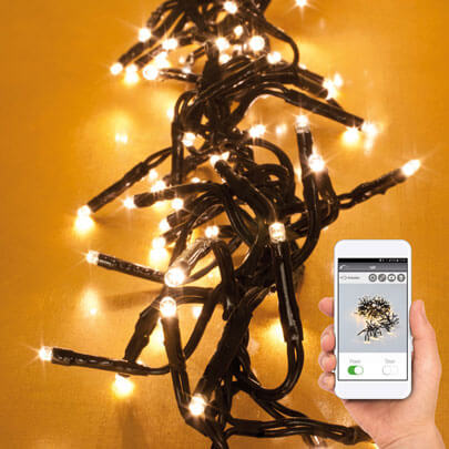 LED-Lichterkette, Cluster, mit App-Control, 768 warmweie LEDs