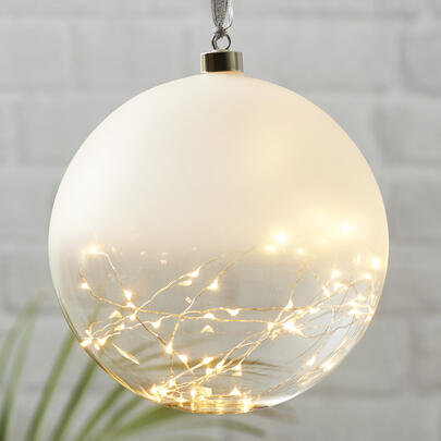 Glaskugel, GLOW, 50 warmweie LEDs,  200