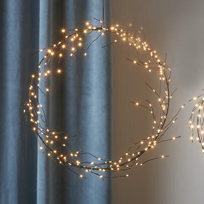 LED-Kranz, STARNIKE, 200 warmweie LEDs