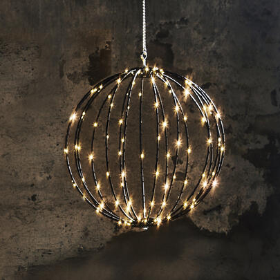 LED-Auenkugel, MOUNTY, 126 warmweie LEDs