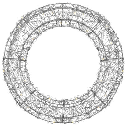 LED-Drahtkranz, 30 warmweie LEDs, batteriebetrieben