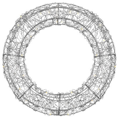 LED-Drahtkranz, 30 warmweie LEDs, batteriebetrieben