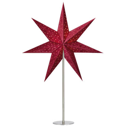 Weihnachtsstern, VELOURS, 1 x E14/25W, samtbezogen, H 620,  450