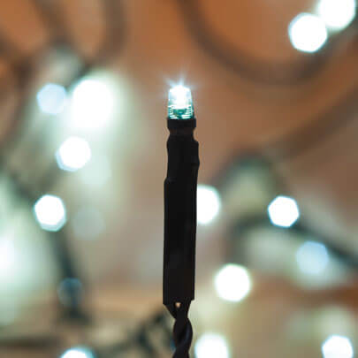 LED-Minilichterkette, 40 jadegrne LEDs