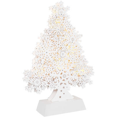 LED-Weihnachtsleuchter, SNOWFLAKE TREE, 8 warmweie LEDs, batteriebetrieben