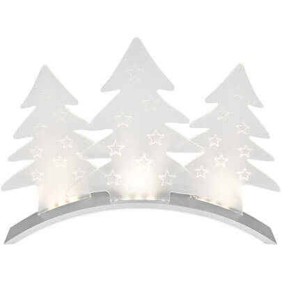 LED-Weihnachtsleuchter, PLEXI TREES, 9 warmweie LEDs