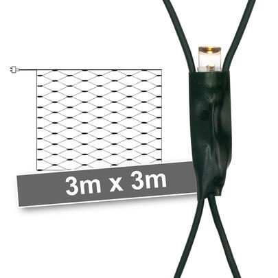 LED-Minilichternetz,  320 superwarmweie LEDs