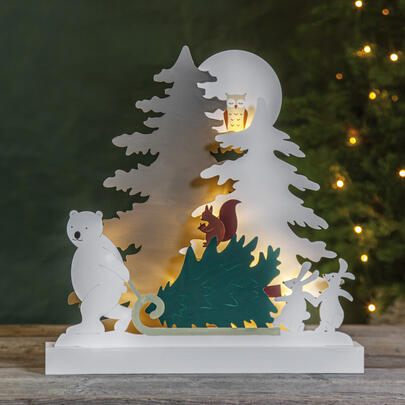 LED-Weihnachtsleuchter, FOREST FRIENDS, 10 warmweie LEDs