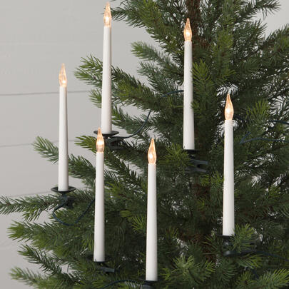 LED-Weihnachtsbaumkette, SLIMLINE, klar/wei, LEDs warmwei