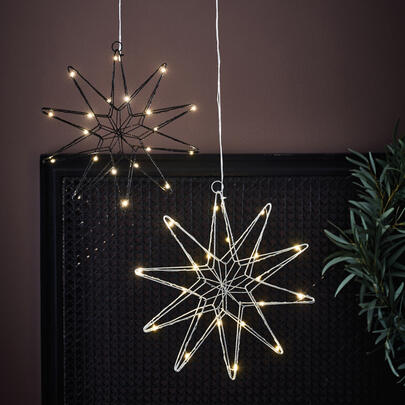 Stern, GLEAM, 20 warmweie LEDs