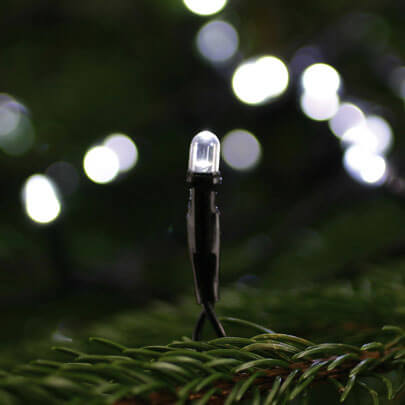 LED-Minilichterkette, weie LEDs, IP44