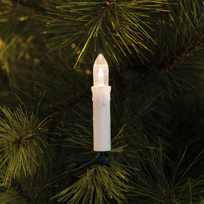 LED-Weihnachtsbaumkette, 20 x E10/3V/0,06W, klar/wei, E10