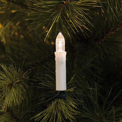 LED-Weihnachtsbaumkette, 25 x E10/3V/0,06W, klar/wei, E10