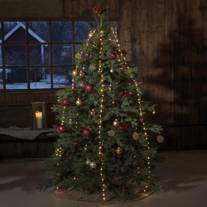 LED-Minilichterkette, 180 bernsteinfarbene LEDs, fr Weihnachtsbume
