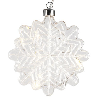 LED-Schneeflocke, 10 warmweie LEDs,  150