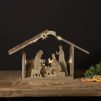 Weihnachtsleuchter, YULETIDE, 5 warmweie LEDs