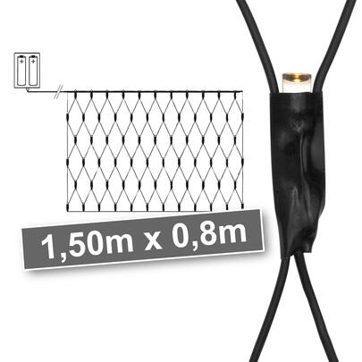 LED-Minilichternetz, 80 warmweie LEDs
