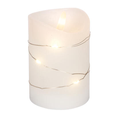 LED-Echtwachskerze, 7 warmweie LEDs, H 100,  70