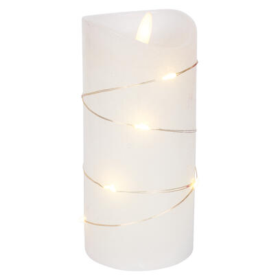 LED-Echtwachskerze, 10 warmweie LEDs, H 150,  70