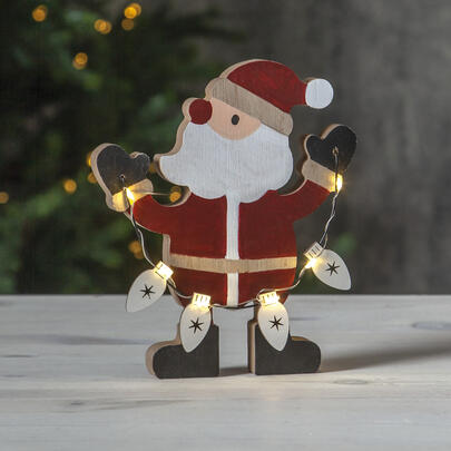 Weihnachtsmann, 6 warmweie LEDs