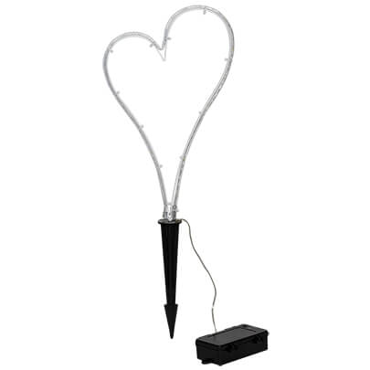 Grablicht, DECORATION HEART, 18 warmweie LEDs