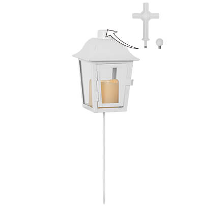 Laterne, 1 warmweie LED