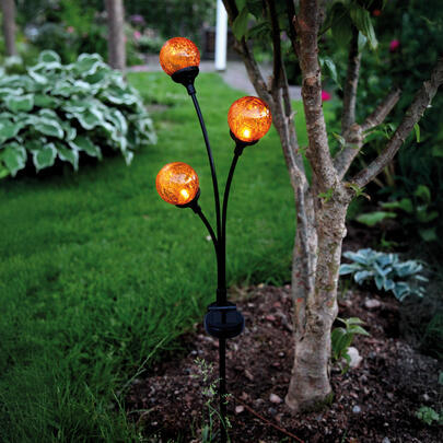 LED-Solarstab, TRIESTE, 3 amberfarbene LEDs