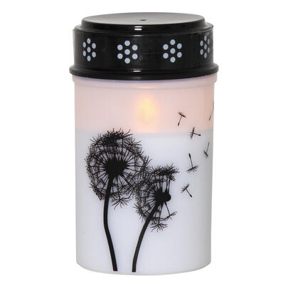 Grablicht, PUSTEBLUME, 1 warmwei�e, flackernde LED