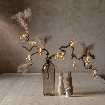 Minilichterkette, OSTERN, 10 warmwei�e LEDs