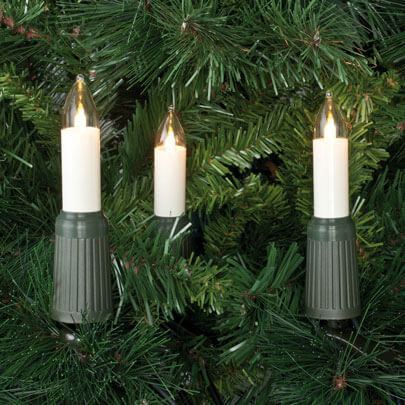 Weihnachtsbaumkette,  klar/elfenbein, 30 LED/E14/3V/0,1W, mit teilbarem Stecker