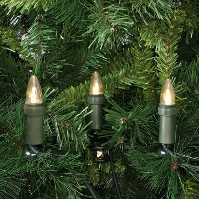 Weihnachtsbaumkette,  klar/grn, 15 x LED/E10/3V/0,1W, mit teilbarem Stecker