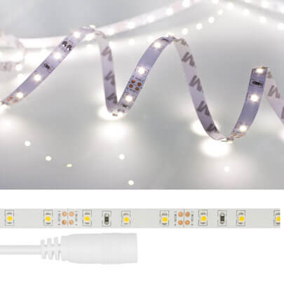 LED-Flexstreifen mit 3528-SMD-LEDs, L 5 m, 300 weie LEDs, 360 lm/m, 3,4W/m