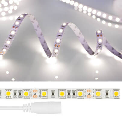 LED-Flexstreifen mit 5050-SMD-LEDs, L 5 m, 300 weie LEDs, 1080 lm/m, 7,6W/m