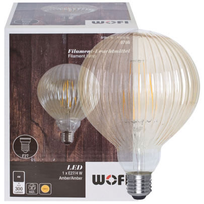 Deko-LED-Leuchtmittel, Filament,  E27/4W, 300 lm, 1800K