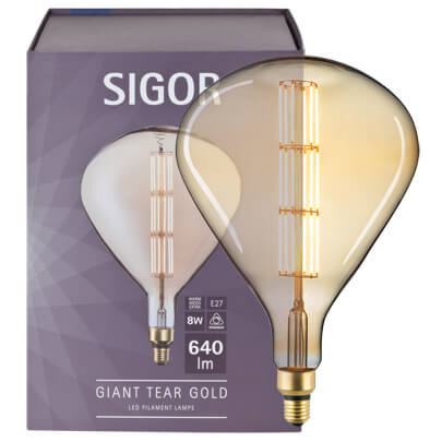 LED-Filament-Lampe, GIANT TEAR, E27/8W, L 365,  245