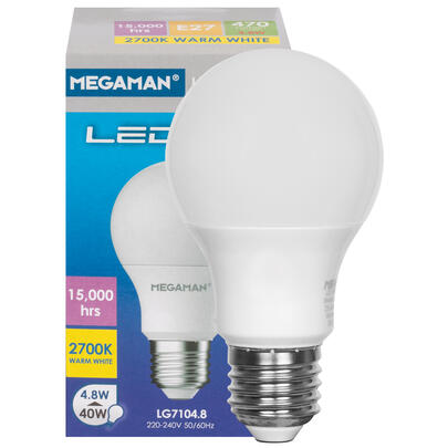 LED-Lampe, CLASSIC, AGL-Form, matt, E27, 2700K