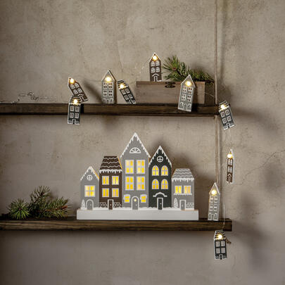 Weihnachtsleuchter, HUSCHEN, 6 warmweie LEDs