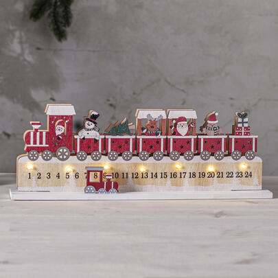 Weihnachtsleuchter, KALENDER, 7 warmweie LEDs