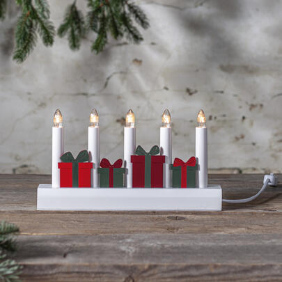 Weihnachtsleuchter, JULIA, 5 x E10/55V/3W