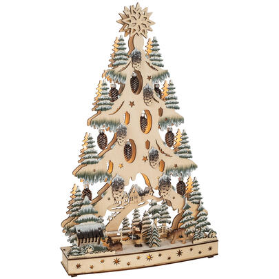 Weihnachtsleuchter, TANNENBAUM, 15 warmweie LEDs